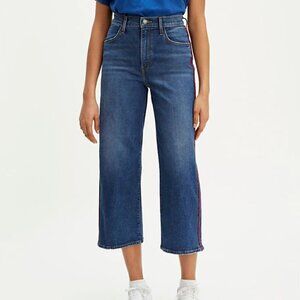 NEW Levi's Mile High Wide Leg Red Stripe Jeans Size 30